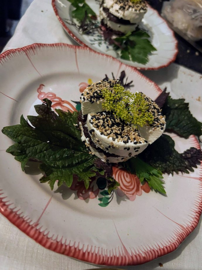 Repas préparé par cheffe à domicile